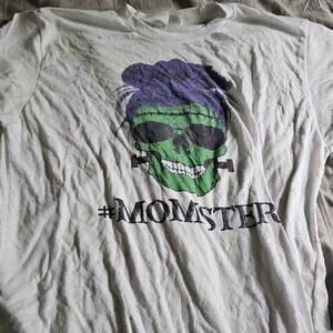 Green and Purple Skull Graphic Tee